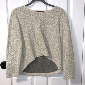Wyatt white sweater with grey inside size small